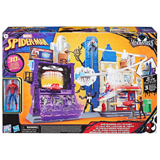 Marvel spider-man venomversus web slinging city, speelset voor kinderen, leeftijd 4+
