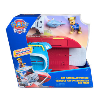Paw patrol - sea patroller vaartuig - inclusief chase haaifiguur - speelgoedvoertuigen