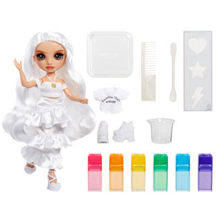 Afbeelding laden in galerijviewer, Rainbow high watercolor create-modepop - bruine ogen
