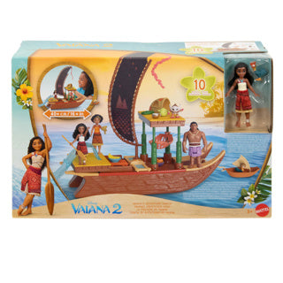 Disney princess small doll vaiana transforming boat