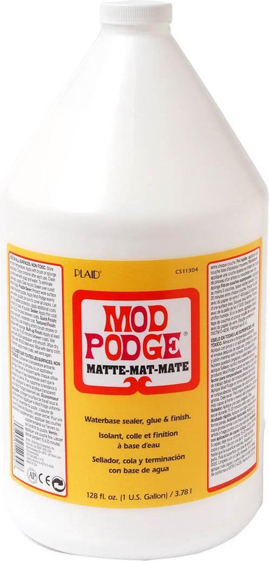 Mod podge mat - lijm vernis en sealer in één - 3,78 l