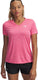 Under armour tech ssv - twist dames sportshirt - roze - wit