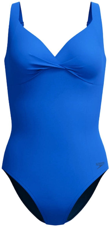 Speedo shaping cross knot 1 piece dames sportbadpak - blauw