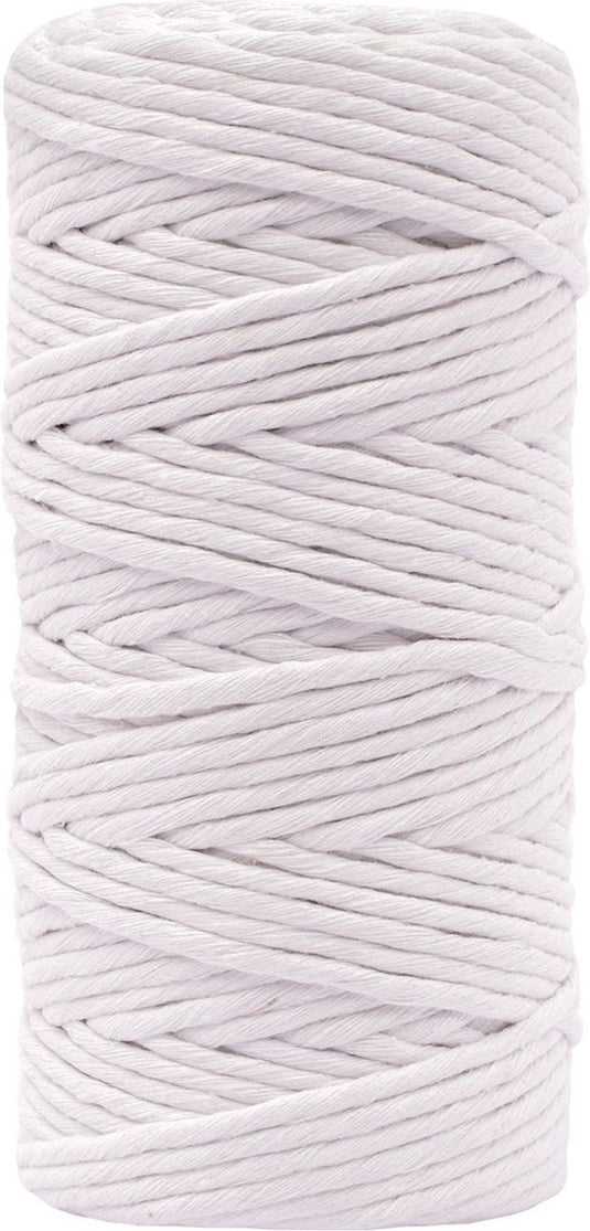 Vaessen creative macrame touw - wit - 3mmx100m