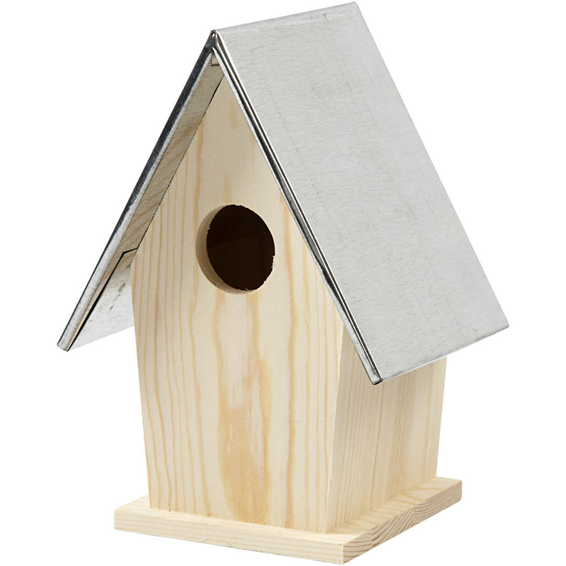Load image into Gallery viewer, Https: www.cchobby.nl vogelhuis-met-zinken-dak-afm-13-5x11x19-cm-gatgrootte-32-mm-1-stuk
