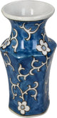 Hd collection vaas porselein blauw 8x8x16,5cm