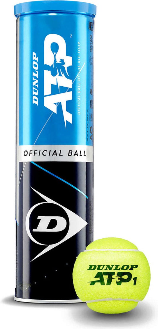 Dunlop atp - tennisballen - geel - tin van 4