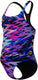 Speedo hyperboom print medalist meisjes sportbadpak - kleurvast badpak meisjes - chloorbestendig zwempak meisjes - sportbadpak meisjes met medalist-bandjes - zwart roze - 140