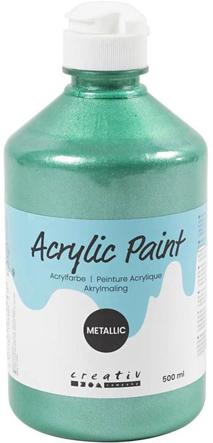 A-color creativ company kids acrylverf - metallic - 500 ml - groen