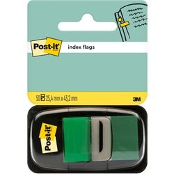 Index post-it 680-3-gr 25mm groen beschrijfbaar gemakkelijk verwijderbaar 50vel