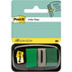 Post-it ® index standaard, groen, 25.4 x 43.2 mm, 50 tabs dispenser