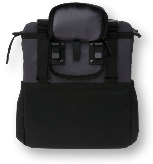 Basil Shopper XL - sportieve en trendy fietstas voor boodschappen en strand, zwart antraciet, 20L