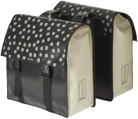 Basil Urban Load dubbele tas 48-53L zwart wit 17739