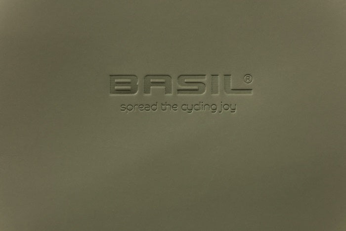 Load image into Gallery viewer, Basil SoHo dubbele fietstas Nordlicht MIK - waterdichte, groene fietstas met LED-verlichting, 41L
