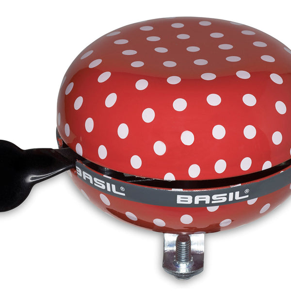 Basil Big Bell Polkadot 80mm ding dong red white 50396