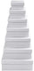 Creativ company kartonnen vierkante dozen set 7 stuks h: 4.5-7.5 cm d: 9-21 cm