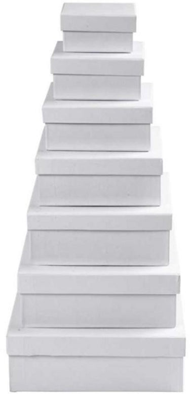 Creativ company https: www.cchobby.nl vierkante-dozen-afm-9x9x4-5-11x11x5-0-13x13x5-5-15x15x6-0-17x17x6-5-19x19x7-0-21x21x7-5-cm-wit-7-stuk-1-set