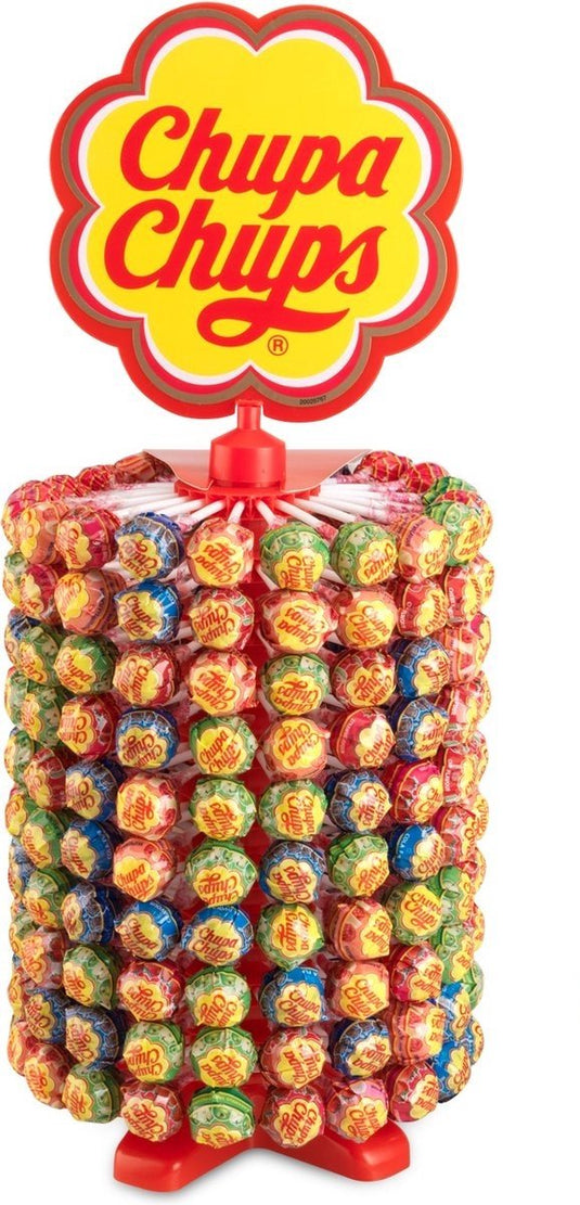 Chupa chups wheel the best of - snoep - o.a. cola, aardbei, appel aardbeiroomsmaak - 1x200stuks