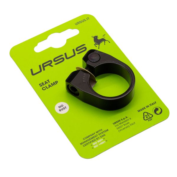 Load image into Gallery viewer, Ursus zadelpenklem ø31.8 mm aluminium - zwart
