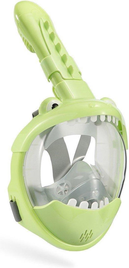 Atlantis crocodile snorkelmasker - snorkel - duikbril - snorkelset - full face masker - kinderen - groen