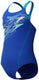 Speedo medley logo medalist meisjes sportbadpak - blauw paars