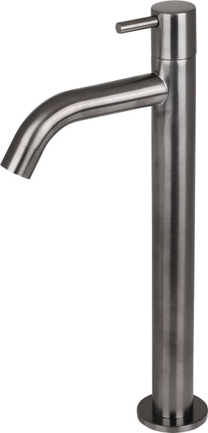 Differnz wastafelkraan - koudwaterkraan - hoog - 28.5 x 11.5 cm - gun metal