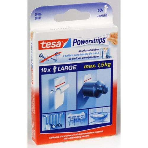 Tesa powerstrips large 10st wit