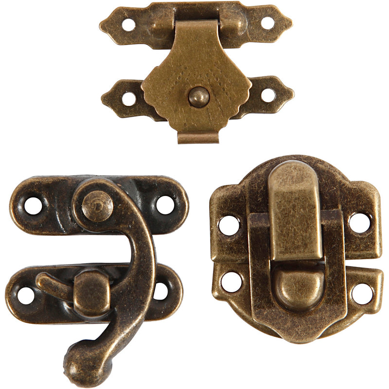 Load image into Gallery viewer, Https: www.cchobby.nl mini-beslag-afm-16x19-19x29-5-mm-antiek-goud-15-set-1-doos

