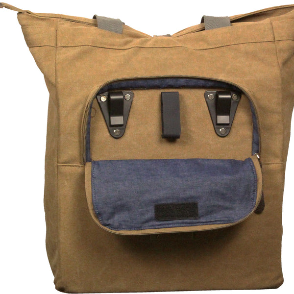 Fietstas Greenlands Canvas Shopper 20 liter 42 x 34 x 14 cm - camel bruin