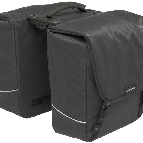 Dubbele fietstas New Looxs Nova Double Racktime 2.0 32 liter - 35 x 15 x 35 cm (x2) - black