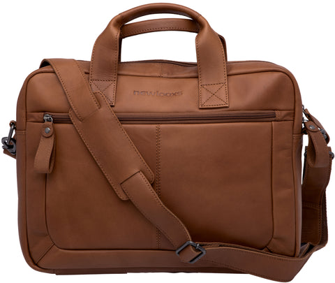 New Looxs laptoptas Luko leer 7,5l cognac