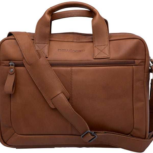 New Looxs laptoptas Luko leer 7,5l cognac