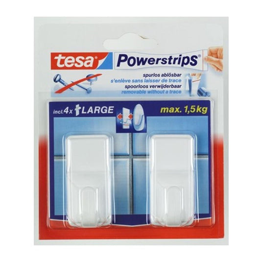 Wandhaak tesa 58010-00044 powerstrips wit pak van 2