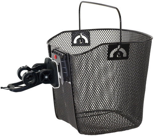 Ventura afneembare fietsmand mighty met stuurbevestiging - zwart