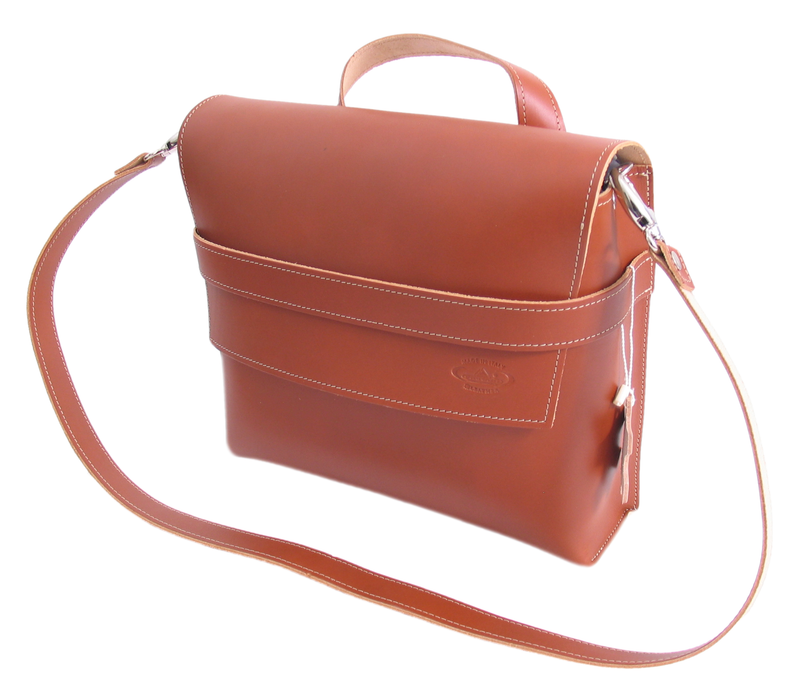 Load image into Gallery viewer, Monte Grappa Fietstas leer 7,5 liter 30 x 10 x 25 cm brandy

