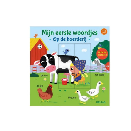 Deltas mijn eerste woordjes kartonboek - op de boerderij (1-3 j.)