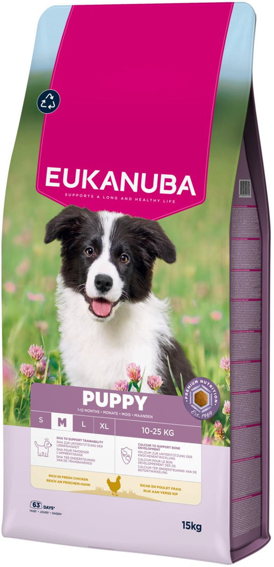 Eukanuba puppy medium breed kip - hondenbrokken - 15 kg