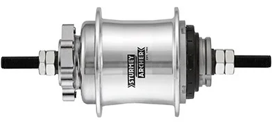 Load image into Gallery viewer, Sturmey archer getriebenabe automatic a2k dual. automatic hub st.a. disc 36l. silver
