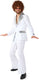 Suitmeister disco kostuum - heren pak - carnavalskleding - saturday night fever kostuum - inclusief jasje en flare pants - wit - maat: xl
