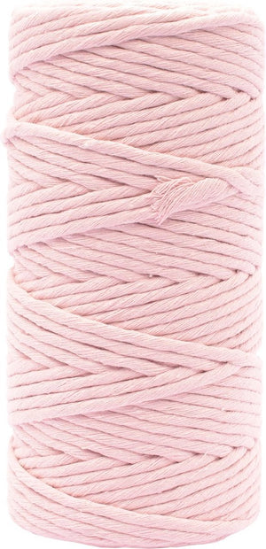 Vaessen creative macrame touw - lichtroze - 3mmx100m