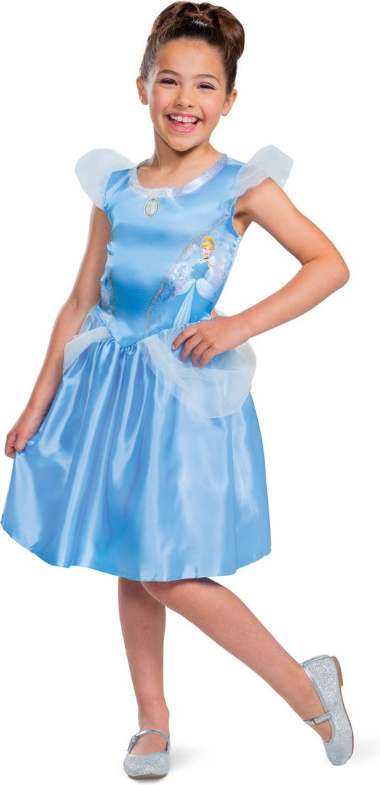 Disguise disney prinses - cinderella, cinderella basic plus , maat m (7-8 jaar), meisjes