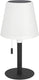 Eglo montapalma tafellamp binnen en buiten - oplaadbaar (tot 60 uur licht) - solar - 30 cm - zwart wit - warm wit licht en instelbaar rgb - draadloos - dimbaar