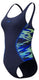 Speedo hyperboom muscleback dames sportbadpak - kleurvast badpak dames - chloorbestendig zwempak dames - sportbadpak dames met muscleback-rug - marine blauw - 40