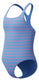 Speedo print medalist 1 piece meisjes sportbadpak - badpak meisjes met stretch - zwempak meisjes met print - sportbadpak meisjes met medalist-rug - blauw roze - 152