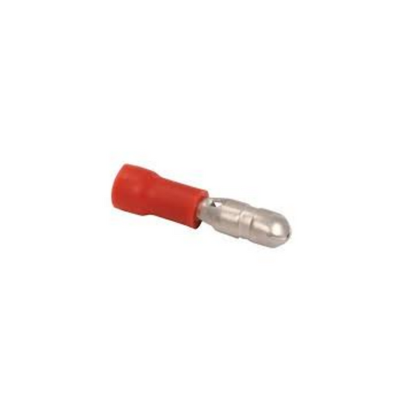 Bofix kabelschoen AMP man rond 4,0mm rood (25st)