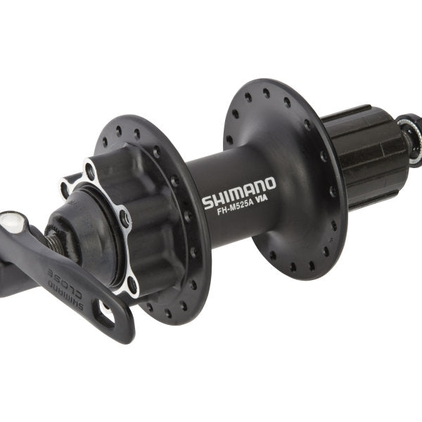 Achternaaf 8 9 10 speed Shimano FH-M525 - 32 gaats - 6 bouts remschijfbevestiging - zwart