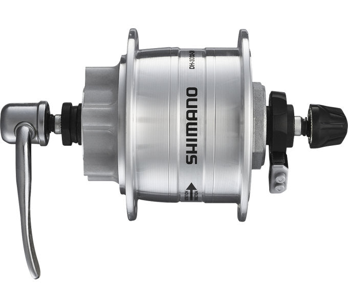 Dynamonaaf 36 gaats Shimano HD-3D32 3 Watt - voor 6 bouts remschijf - snelspanner - zilver