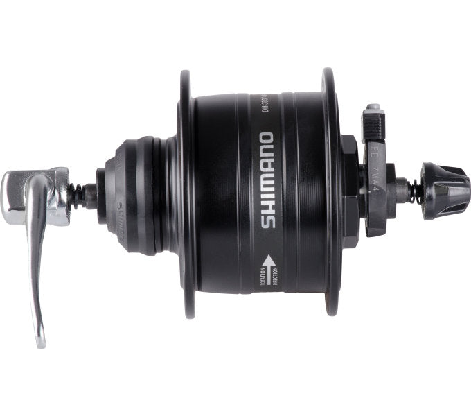 Dynamonaaf Shimano HD-3D37 3 Watt - 36 gaats - Center-Lock - snelspanner - zwart