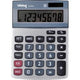 Rekenmachine od at-812t plastic metaal 143,5x102,5x30,5mm grijs zilver