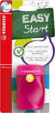 Stabilo easysharpener - ergonomische 3 in 1 puntenslijper - linkshandig - roze - geschikt voor alle potloden